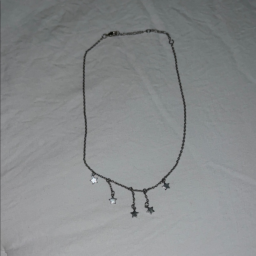 Brandy Melville Silver Star Choker Necklace